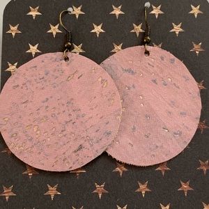 Handmade Cork Style Round Earring